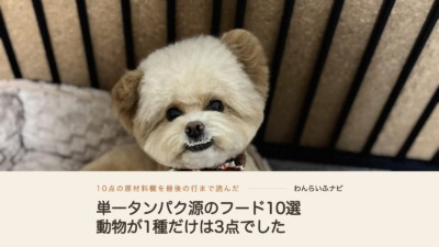 単一タンパク源のドッグフードおすすめ10選！原材料欄で1種だけは3点